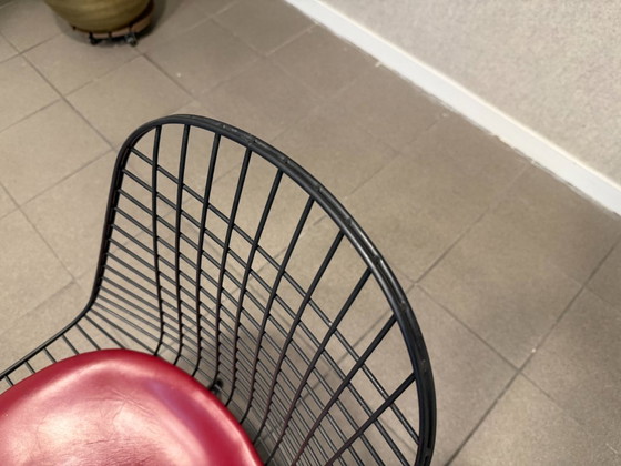 Vitra | Eames | DKR | Metallo nero e pelle rossa | 1 pezzo – Sedie da pranzo, Leather (photo 9 of 11)