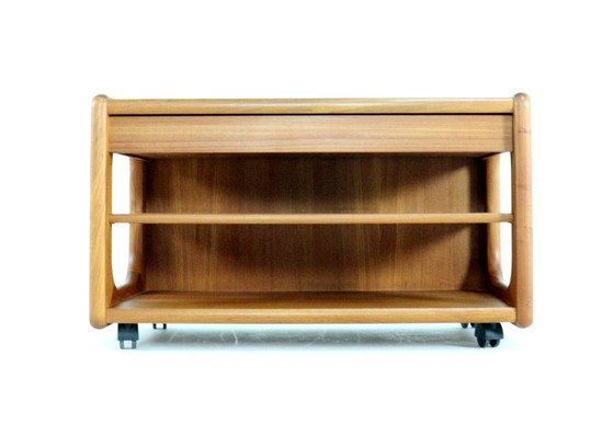 Image 1 of Chariot pour meuble audio 'Traeden' vintage danois en teck massif