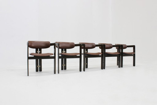 Sedie da pranzo vintage Pamplona di Augusto Savini per Pozzi Italia, 1965, set da 5