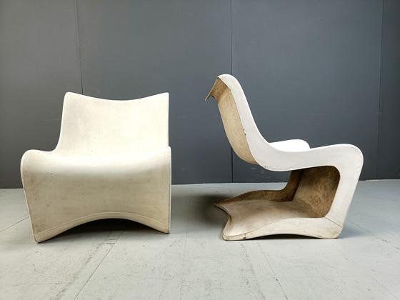 Image 1 of Pair Of Silène Lounge Chairs By M. Borgnat For Clairitex, 1960S