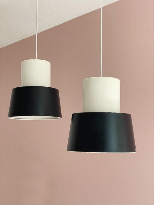 2x Louis Poulsen Lampen Nyboderpendel Vintage Mid Century Design – hanglampen, Metal