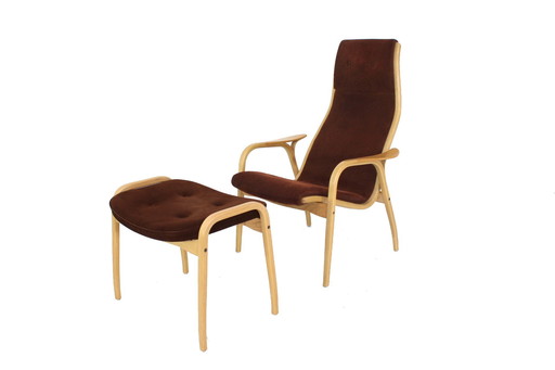 as new, Museum Condition! Vintage Lamino Chair from 1966, Yngve Ekström for Swedese, Nubuck Leather