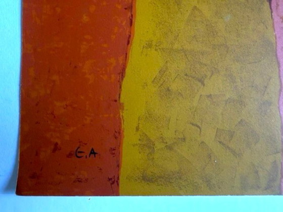 Image 1 of Litografia originale – Composizione astratta – Scuola francese del XX secolo