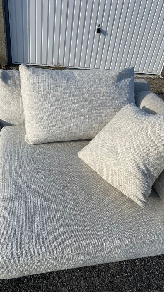 Sofá modular con laterales tejidos, Living Divani, Zona de estar, Textil, Ratán, Negro, Modern (foto 4 de 6)