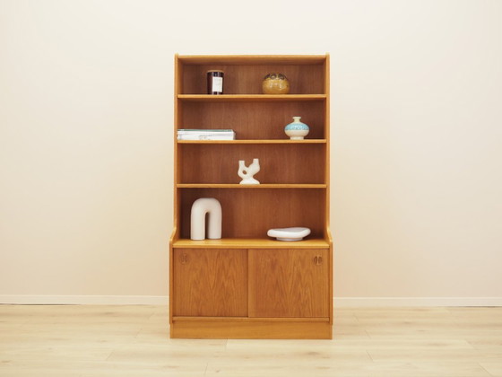 Librería danesa de chapa de fresno con estantes ajustables, años 70 – Madera (photo 2 of 18)