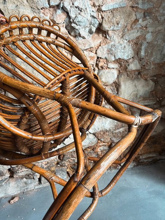 Image 1 of Juego de ratán italiano de los años 70