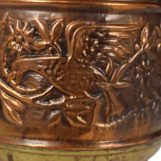 Vaso da fiori vintage in rame Cache Pot Repoussé degli anni Cinquanta – Vasi per piante, Copper (photo 6 of 15)