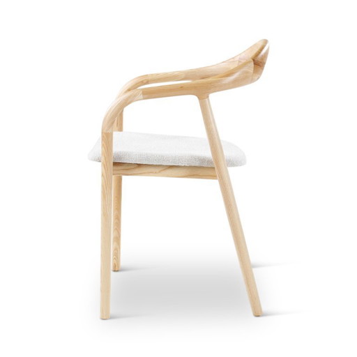 Armchair ash natural 8 pieces