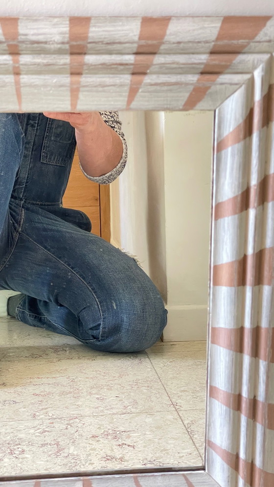 Image 1 of Specchio antico in legno dipinto a mano