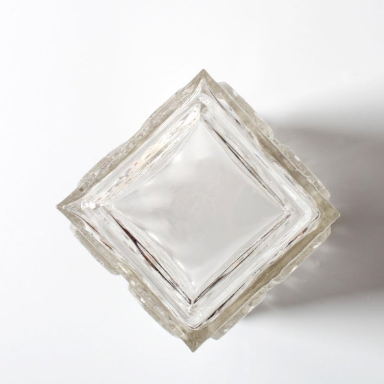 Image 1 of Mid-Century Modern Pressed Glass Vase by Adolf Matura, Czech Repulic / 1970