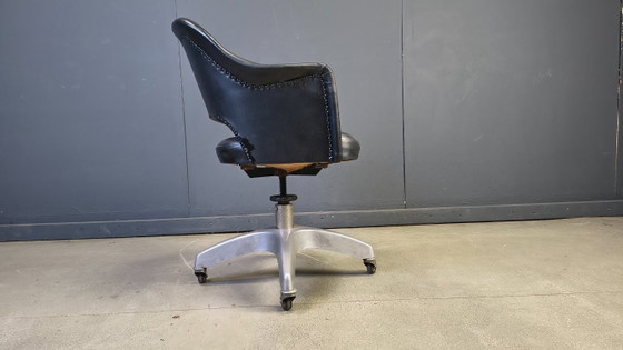 Mid Century Desk Chair, 1950s – Office chairs, Metal, Skai (photo 6 of 12)