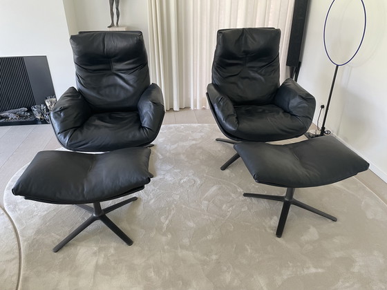 Image 1 of Cor Cordia lounge draai fauteuil + Poef