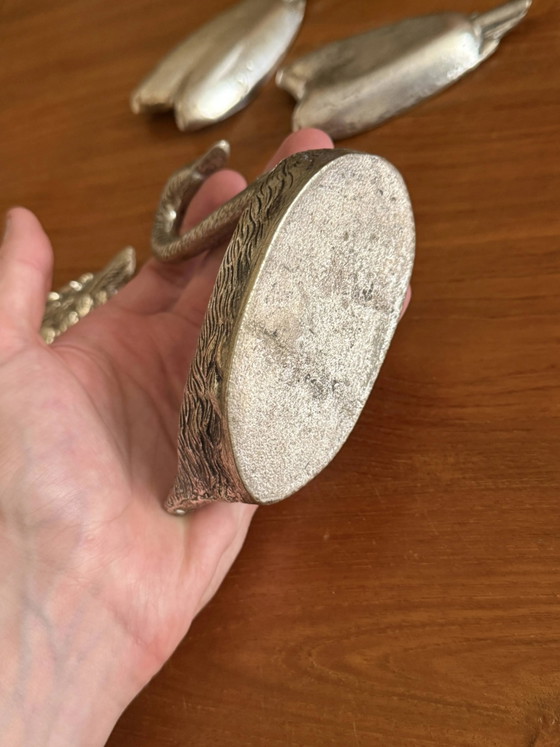Stapelbare zwaanvormige asbak, Verzilverd metaal 20e eeuw, Tafelaccessoires (foto 8 van 11)