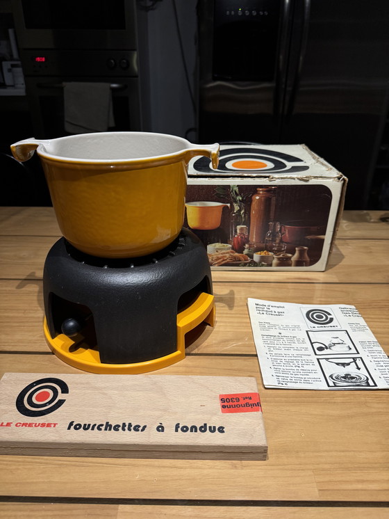 Image 1 of Raro set per fonduta Le Creuset di Enzo Mari, anni '70