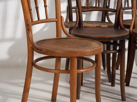 Antique bentwood dining chairs (c.1920). Set of 6 pieces #2 (photo 19 of 40)