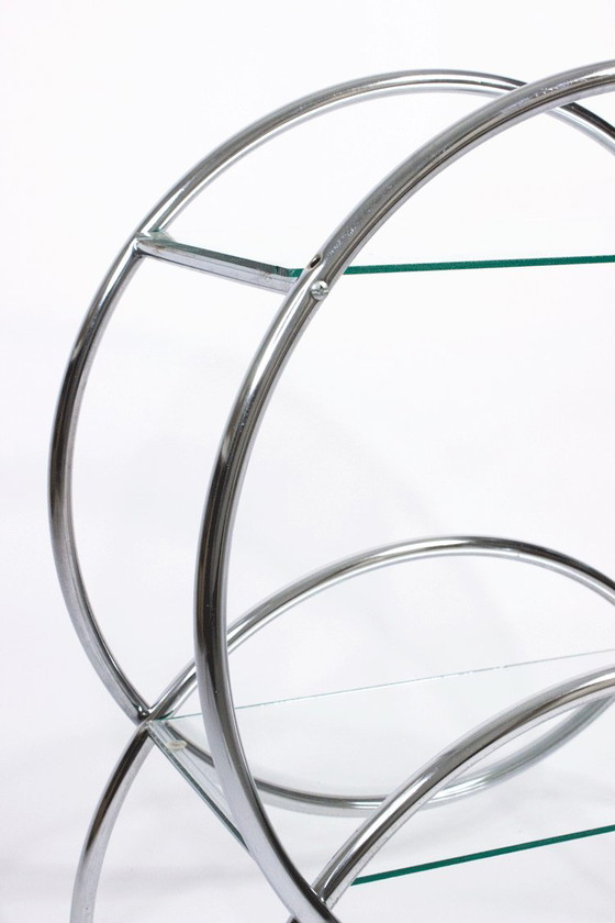 Image 1 of Vintage Chrome Tea Table Side Table