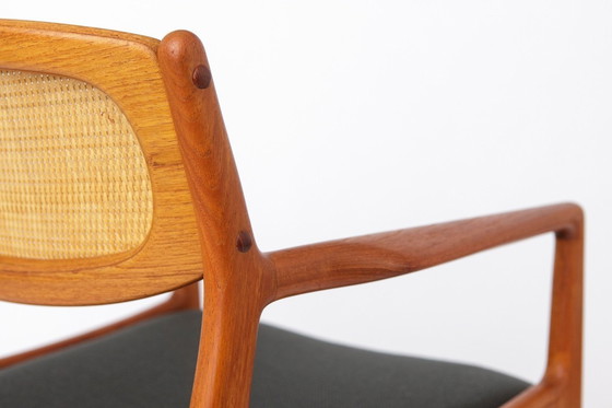 Image 1 of Dänischer Sessel aus Teakholz und Rattan von Ib Kofod-Larsen, 1960er Jahre, Modell 4325, Mid-Century Modern Sessel