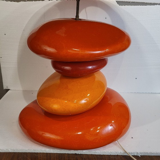 Image 1 of Lampe de table en céramique émaillée, d'après Chatain, style contemporain, années 80 – France