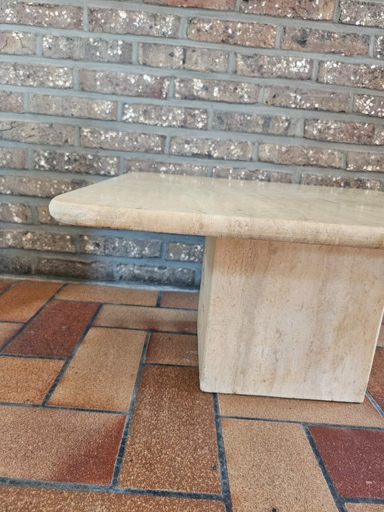 Image 1 of Tavolino da caffè in travertino italiano, anni '70