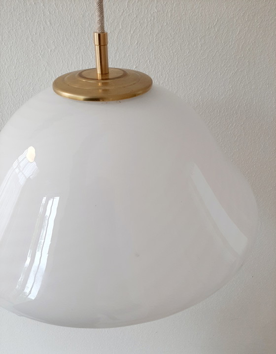 Image 1 of Vintage Murano Swirl Glazen Hanglamp