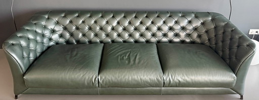 Natuzzi Italia La Scala 064, 3 places Large (242cm), Colour Green leather