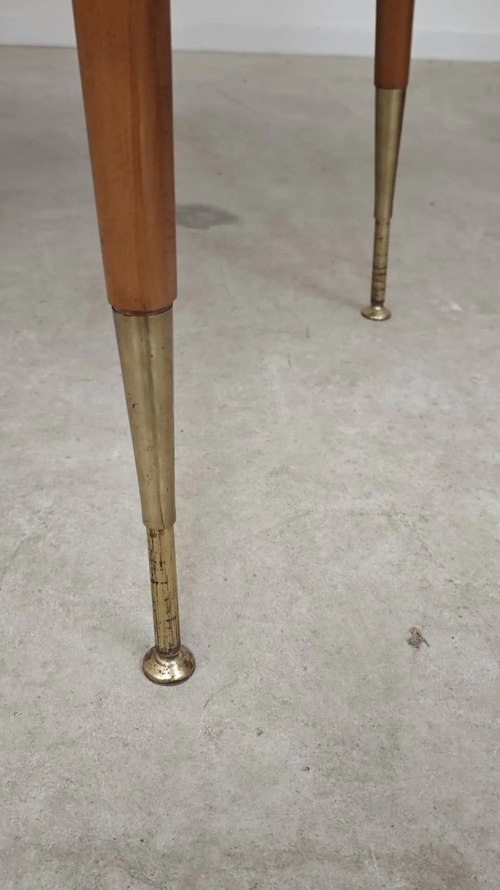 Couchtisch, Esstisch für 6 Personen, Ostdeutschland. – Esstische, Holz, Messing, Mid Century Modern (photo 11 of 21)