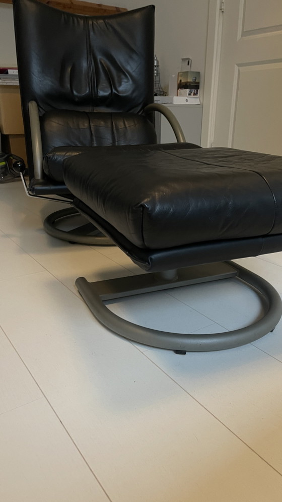 Sillón y reposapiés Rolf Benz Torino – Sillones, Leather, Metal (photo 10 of 15)