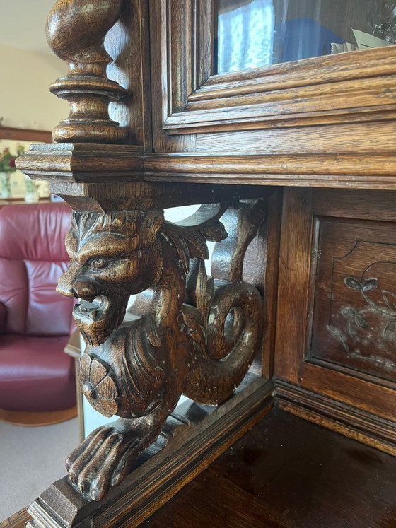 Image 1 of Mobile da caccia antico francese (rovere) – stile Enrico II – ca. 1880