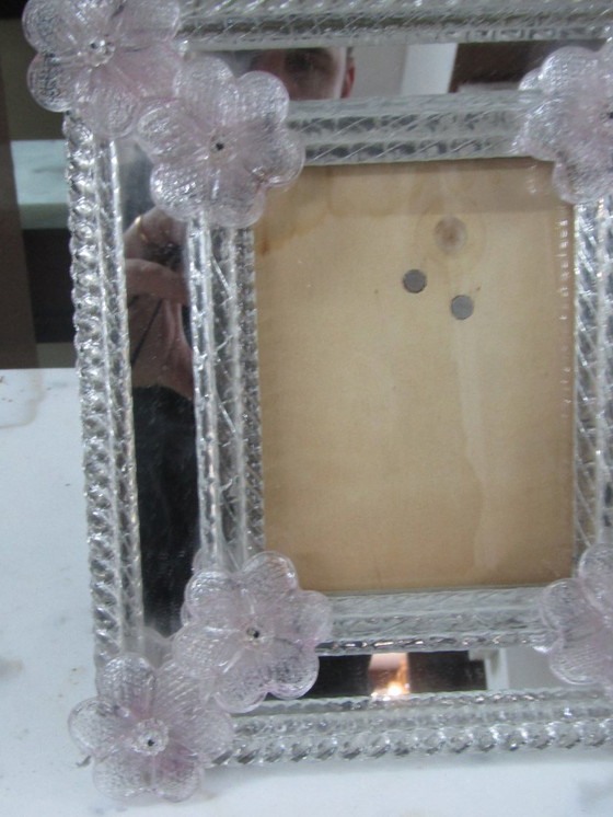 Image 1 of cornice porta foto vetro murano