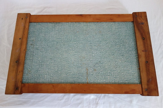 Image 1 of Vassoio vintage Art Déco in legno e specchio firmato Dope, circa 1930