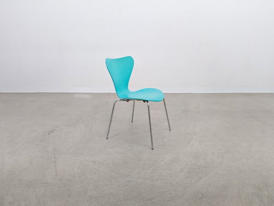Image 1 of Sedia Fritz Hansen Serie 7 Turchese 3107 Sedia Arne Jacobsen