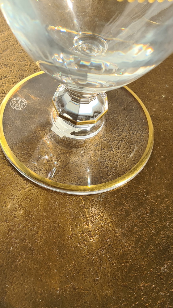 Image 1 of Vaso di cristallo Baccarat con decorazione in oro 24k, segnalato