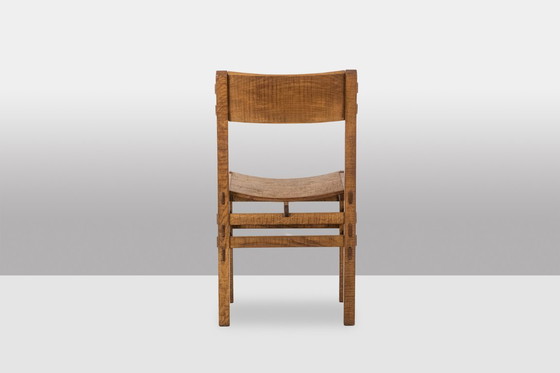 Image 1 of Officina Rivadossi. Tisch und 4 Stühle im Stil des Brutalismus. Italien, um 1970