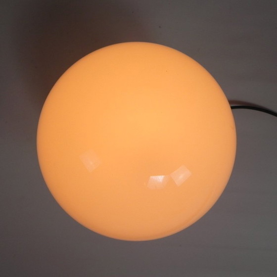 Image 1 of Art Deco plafondlamp met ronde glazen bol, jaren 30
