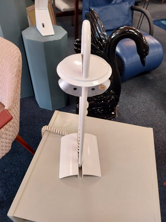 Image 1 of 1x White Mushroom Table Lamp 1980s