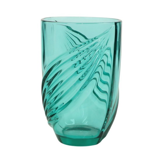 Image 1 of Vintage Turquoise Vase Luminarc