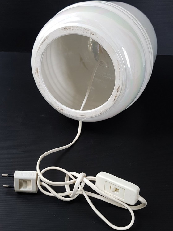 Image 1 of MAGNIFICENT AROMA LAMP WITH MOTHER-OF-PEARL CERAMIC BASE, 1970s VINTAGE, 70S