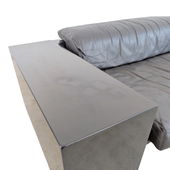 Knoll Brigadier Zweisitzer Leder schwarz Cini Boeri flache Lehne – 2 Sitzer Sofas, Leather, Wood (photo 11 of 12)