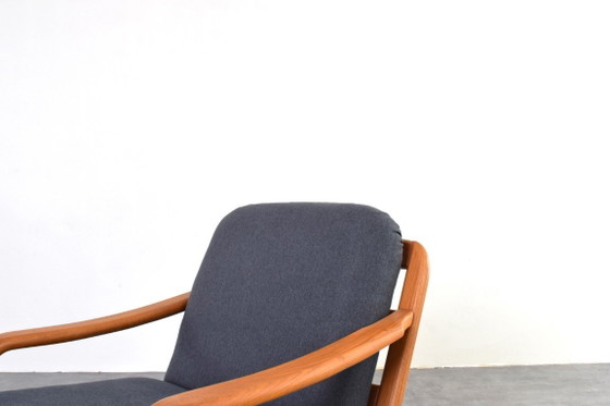 Mid-Century Danish Teak Lounge Chair by Dyrlund, 1970s. – Armchairs, Textile, Wood (photo 7 of 12)