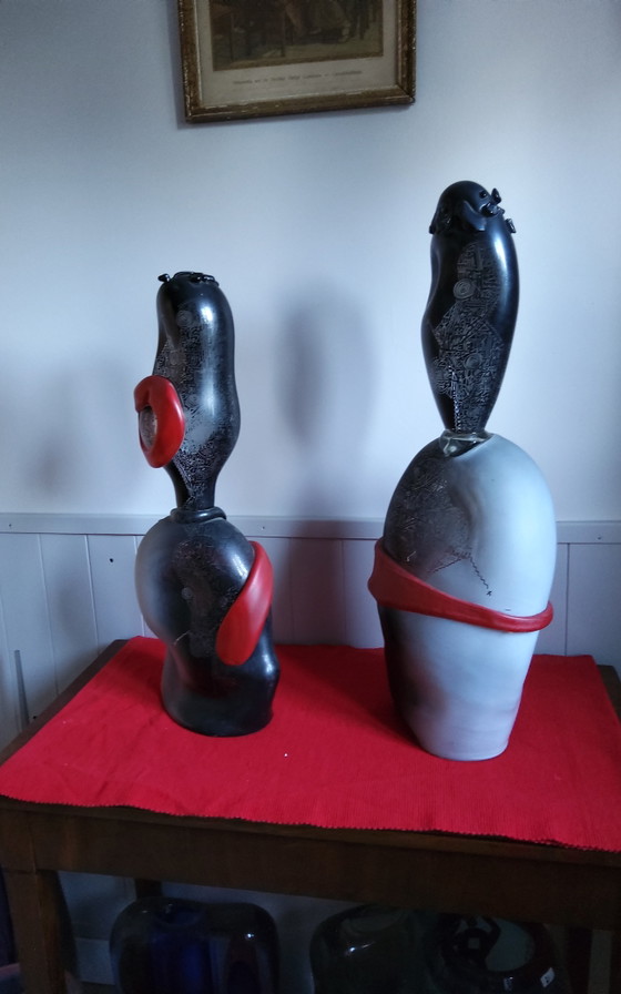 Image 1 of Jean-Pierre Umbdenstock : Homo Loquens. Verre soufflé libre avec poudres d'émail