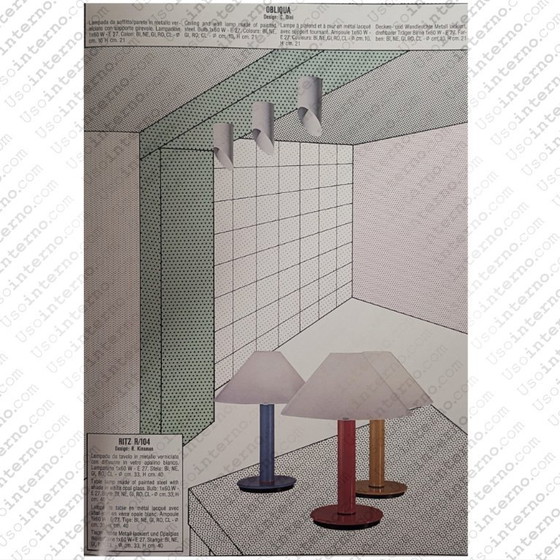 Image 1 of 3 lampade da parete “Obliqua” di Claudio Dini per Bieffeplast, anni ’70