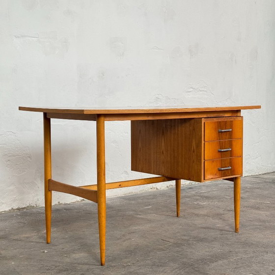 Image 1 of Hungarian Bright Writing Desk, 1960s – Mid-Century Modern
