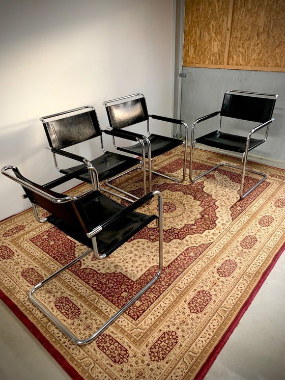 Image 1 of Mart Stam S34 dining chairs Linea Veam