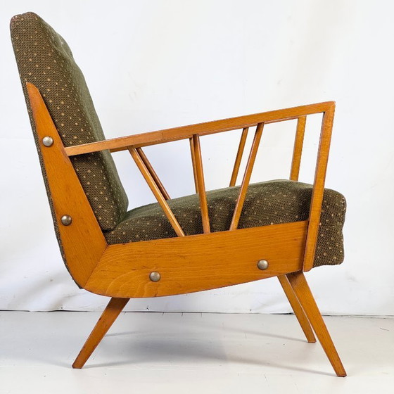 Image 1 of Retro Poolse Spindle Leunstoel, jaren 1960 - Originele Vintage Staat