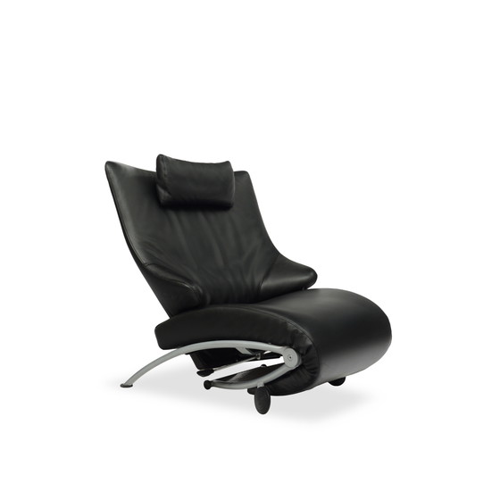 Image 1 of Wk Wohnen Solo 699 Fauteuil en cuir / chaise longue | Noir