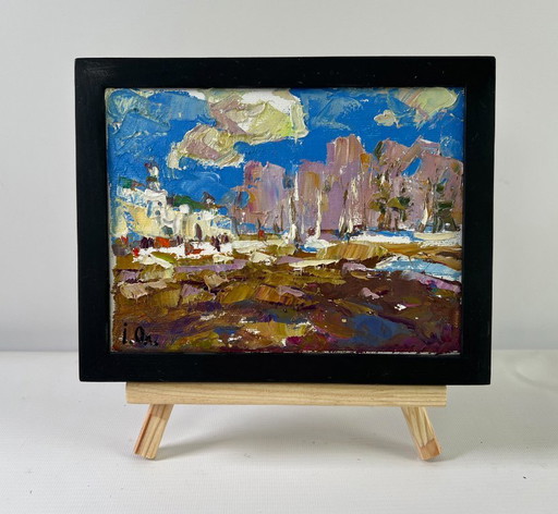 Original Oil Painting City Day Landscape Breath of Spring