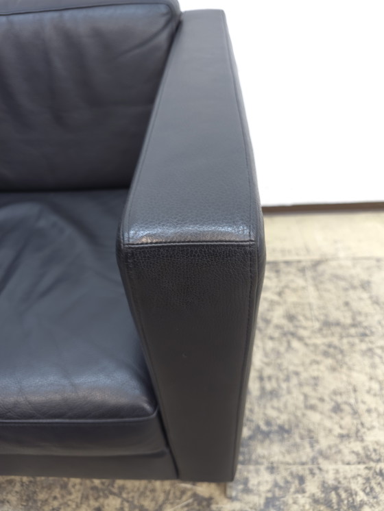 Image 1 of Walter Knoll Foster 500 fauteuilset van 8, zwarte designfauteuils, leren stoelen