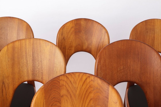 Image 1 of Set di 6 sedie da pranzo del designer danese Niels Koefoed (anni '70)