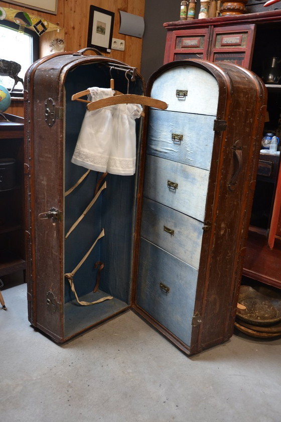 Image 1 of Alter antiker Reisekoffer – Kabinenkoffer – Original