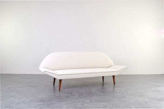 Image 1 of Deense teakhouten bank uit het midden van de 20e eeuw, jaren 60.